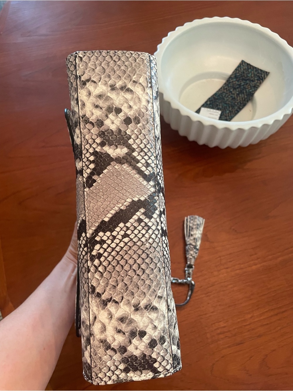Tory Burch Python-Print Shoulder Bag - Picture 9 of 10